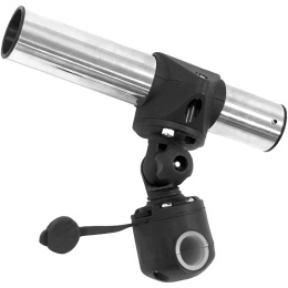 Держатель спиннинга сквозной на леер быстросъемный, нержавеющая сталь (030618T)